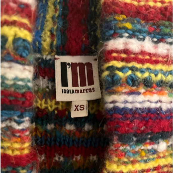 I’M Isola Marras Sweater Coat Striped Shawl Collar Italy Size XS - Picture 6 of 7